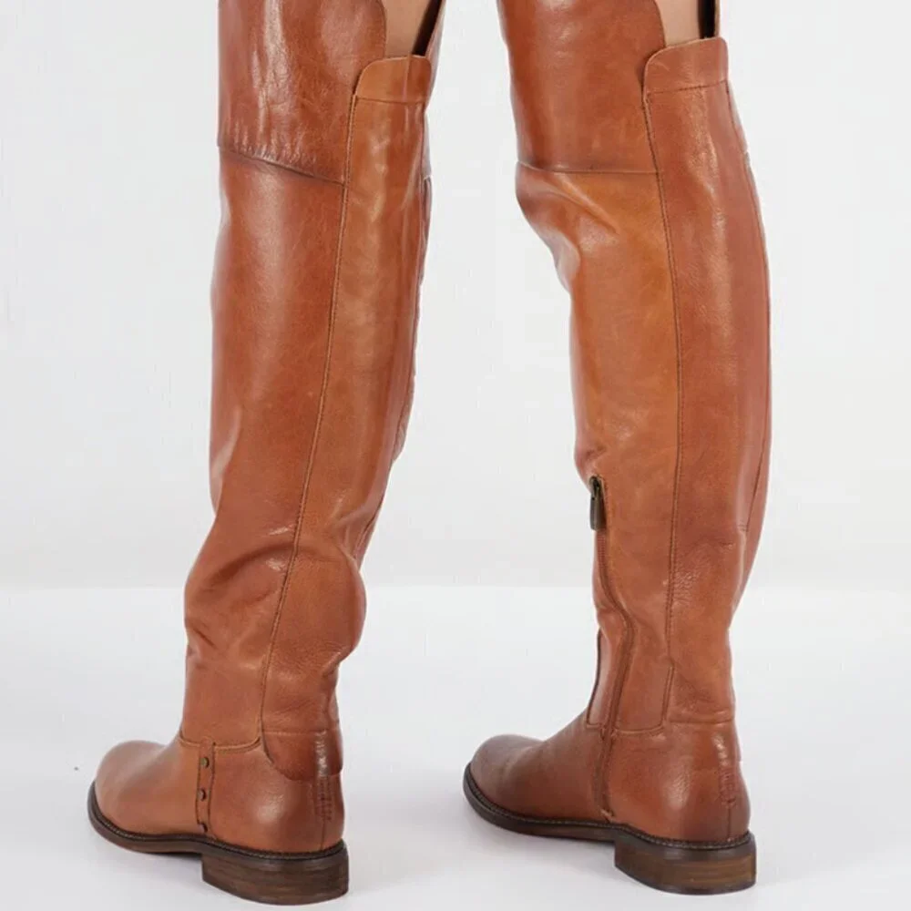 Franco Sarto Leather Over the Knee Boots Haleen (Wide Calf)
